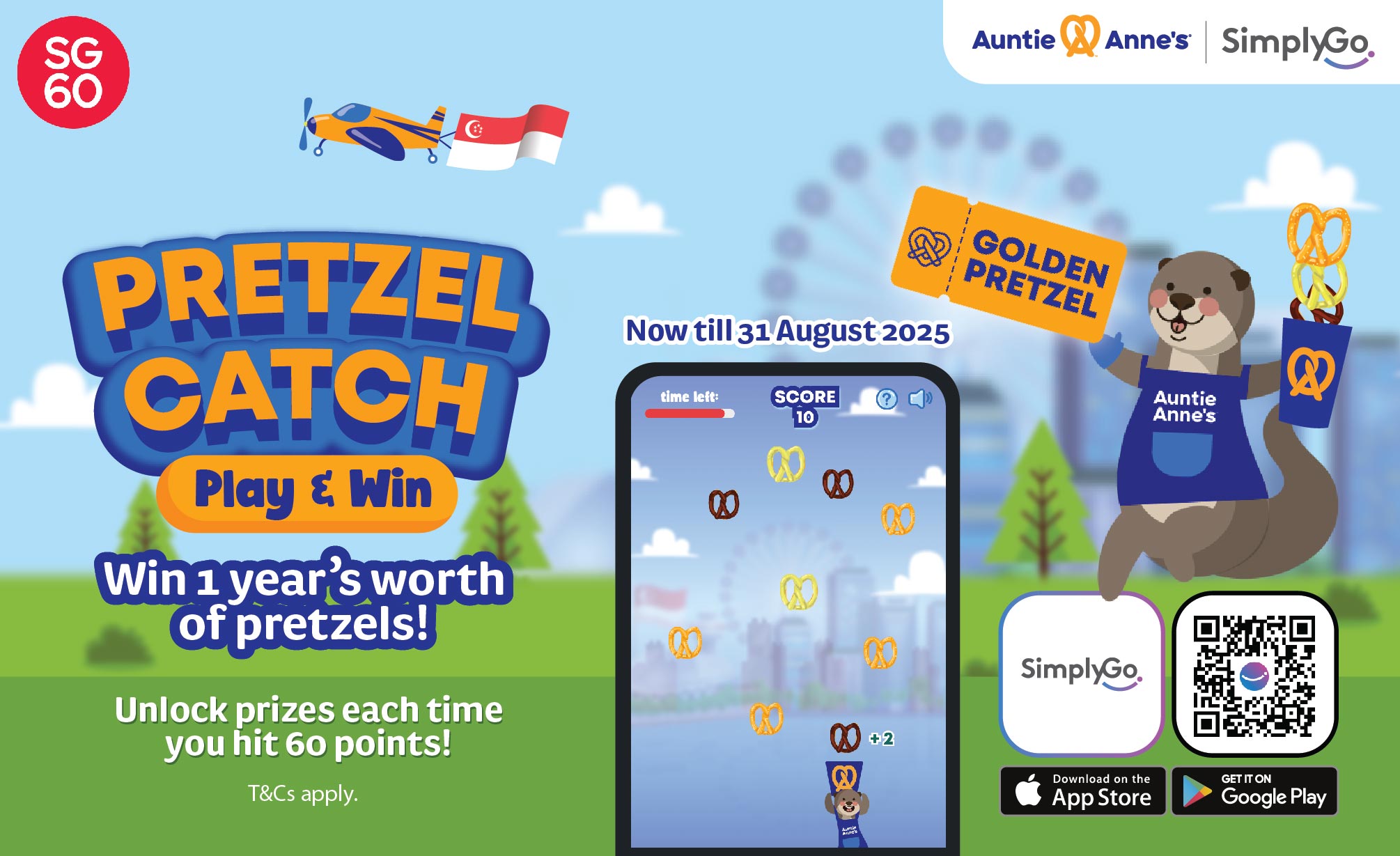 [Auntie Anne's] Pretzel Catch - Win 1 year's worth of pretzels!
